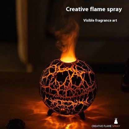 Stylish USB humidifier with essential oil diffuser, color-changing lights, and compact design for home or office use