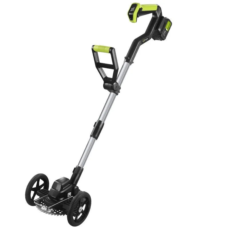 Brushless lithium electric lawn mower with steel, aluminium tube and plastic build, 500W motor and multi-wheel assistance