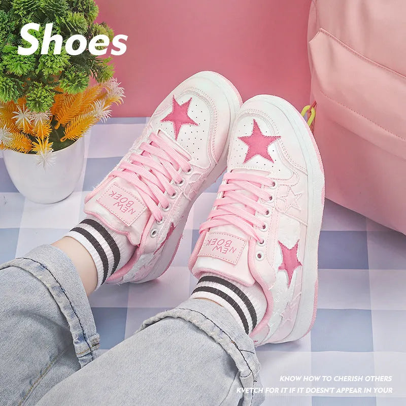 Denim skate shoes with flat rubber sole, lace-up front, and mesh lining in black, green, or pink.
