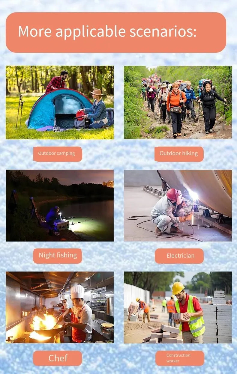 Grey waist-hung fan with lanyard, showing compact design and control button for outdoor use