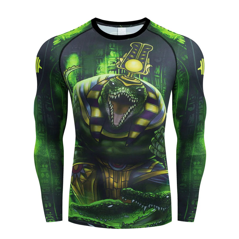 Men's printed outdoor sports suit slim fit long sleeve set with stretch polyester fibre blend material for running fitness exercise and active leisure activities in four seasons