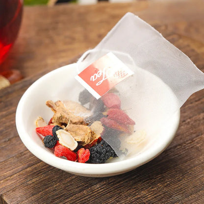 Ginseng black wolfberry tea pack with 40 individual 5g tea bags, 200g total