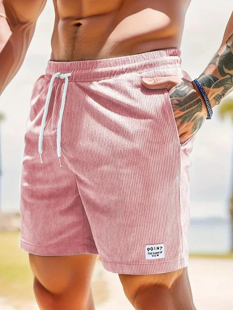 Comfortable corduroy drawstring shorts in a variety of stylish colors, perfect for casual summer wear.