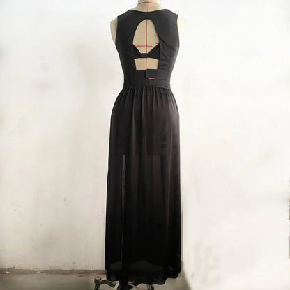 Lingerie Straps Dress with chest pad and gauze skirt in black and red