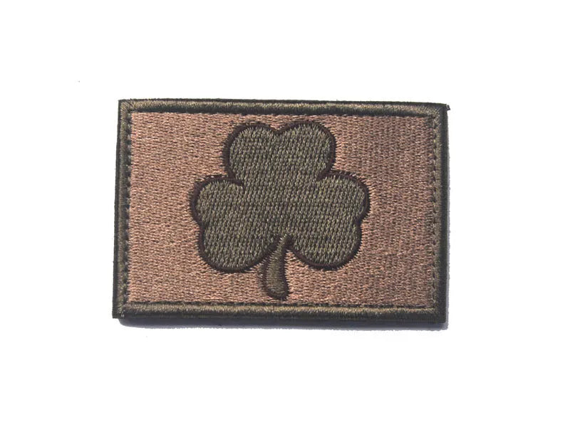 Outdoor embroidered fabric badge with Velcro backing showing detailed embroidery design