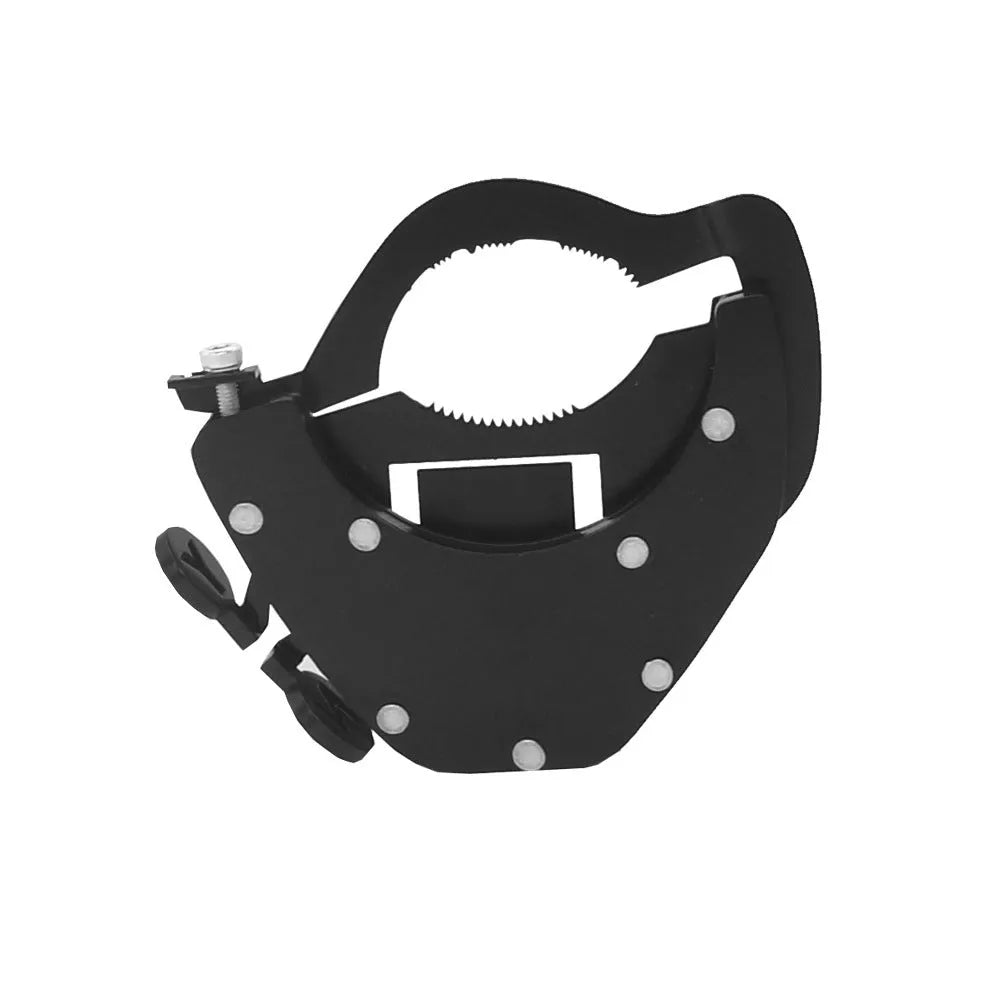 Stainless steel motorcycle throttle lock device for universal handlebar mounting