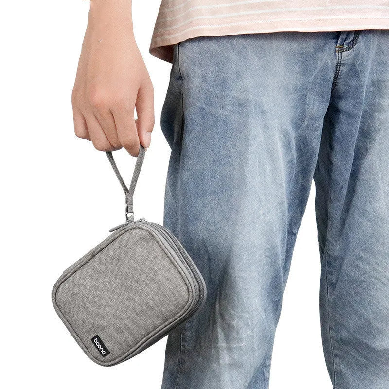 2.5-inch mobile hard disk protective Oxford cloth cover in grey and black colour options