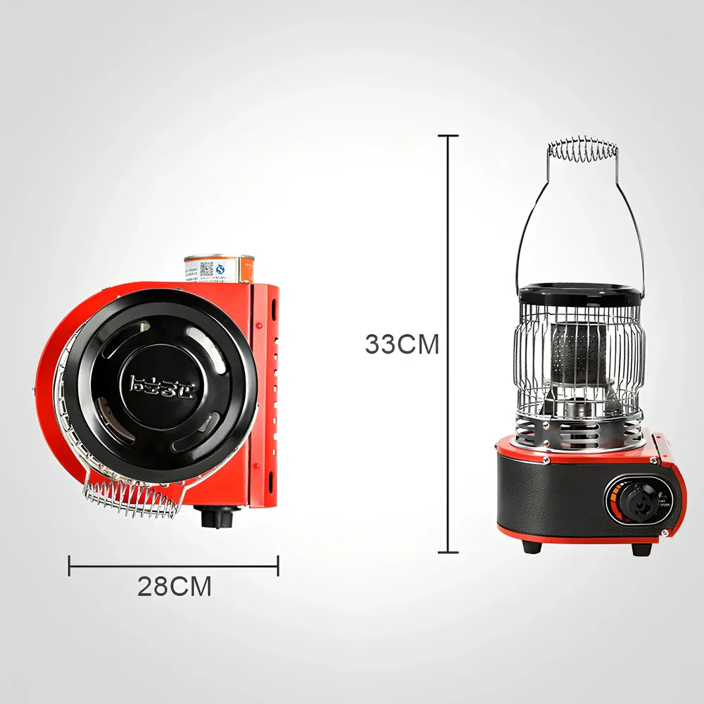 Multifunctional outdoor heating stove with 2.0KW power output and compact design