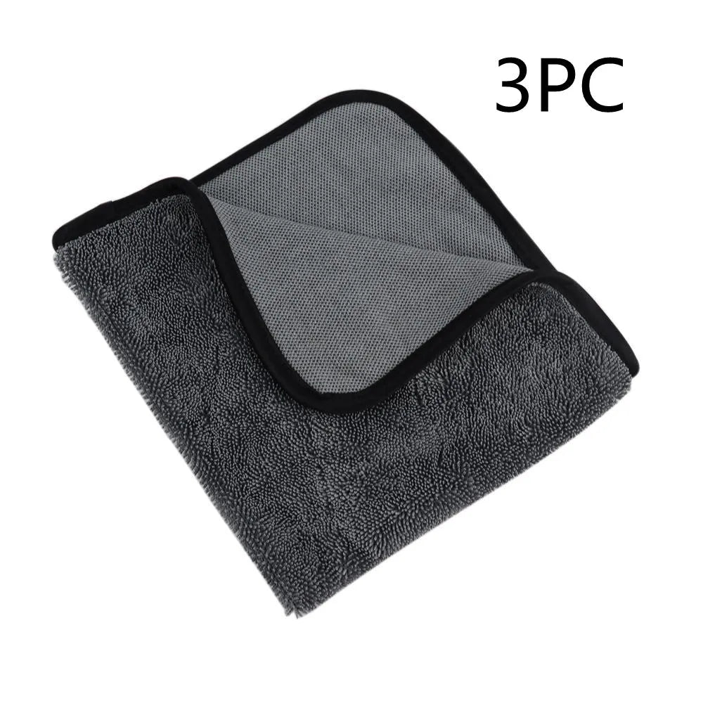 Grey 40x40cm microfiber car wash towel for drying vehicles and surfaces