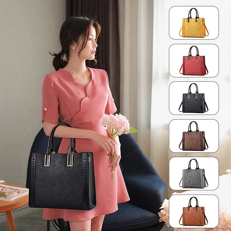 Adjustable shoulder bag for women in premium PU leather, available in multiple colors