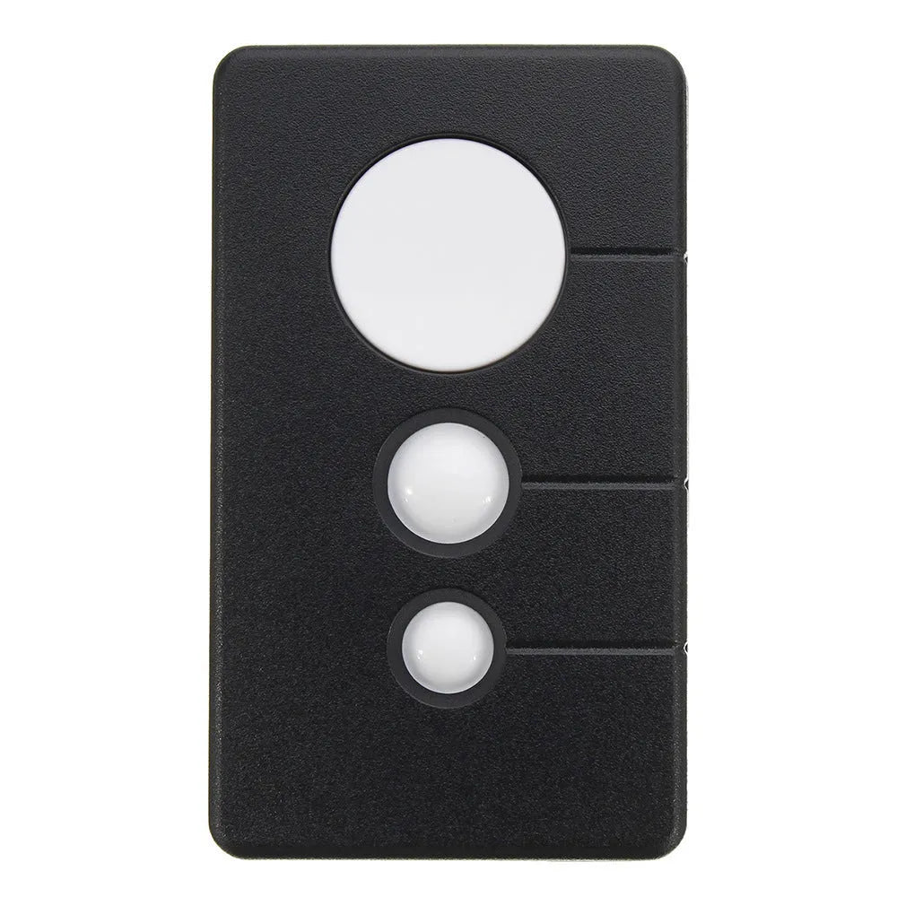 Black three-button garage door remote control for LiftMaster models