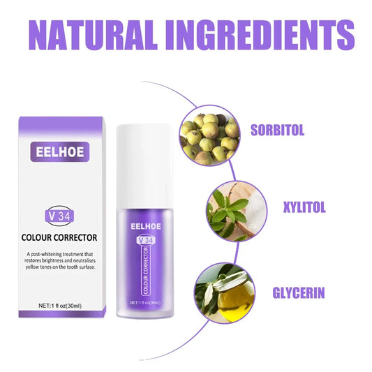 30ml fluoride-free whitening toothpaste in 12.5cm compact tube with teeth whitening variant