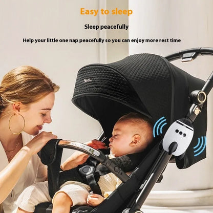 White baby sleep comforter with automatic shaking and Bluetooth, 12x9.3x8cm ABS toy for infants