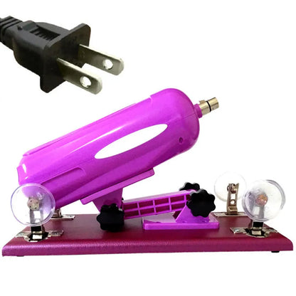 Bobb women's automatic telescopic thrusting sex tool in purple colour showing PVC construction