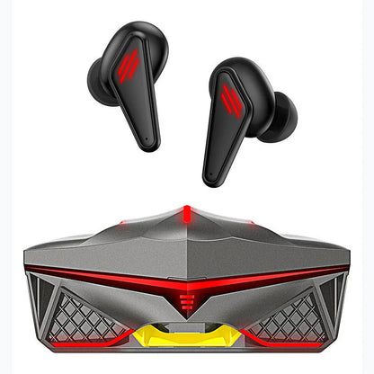 K98 Black wireless Bluetooth earbuds and charging case for e-sports gaming.