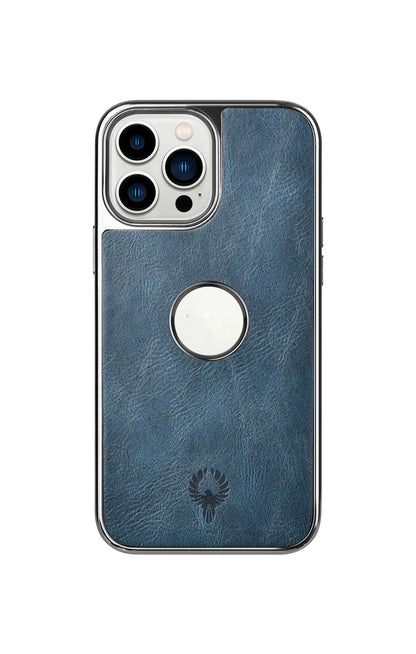 Brown PU leather plated phone case for iPhone 13 and iPhone 13 Pro with shockproof TPU and PC construction