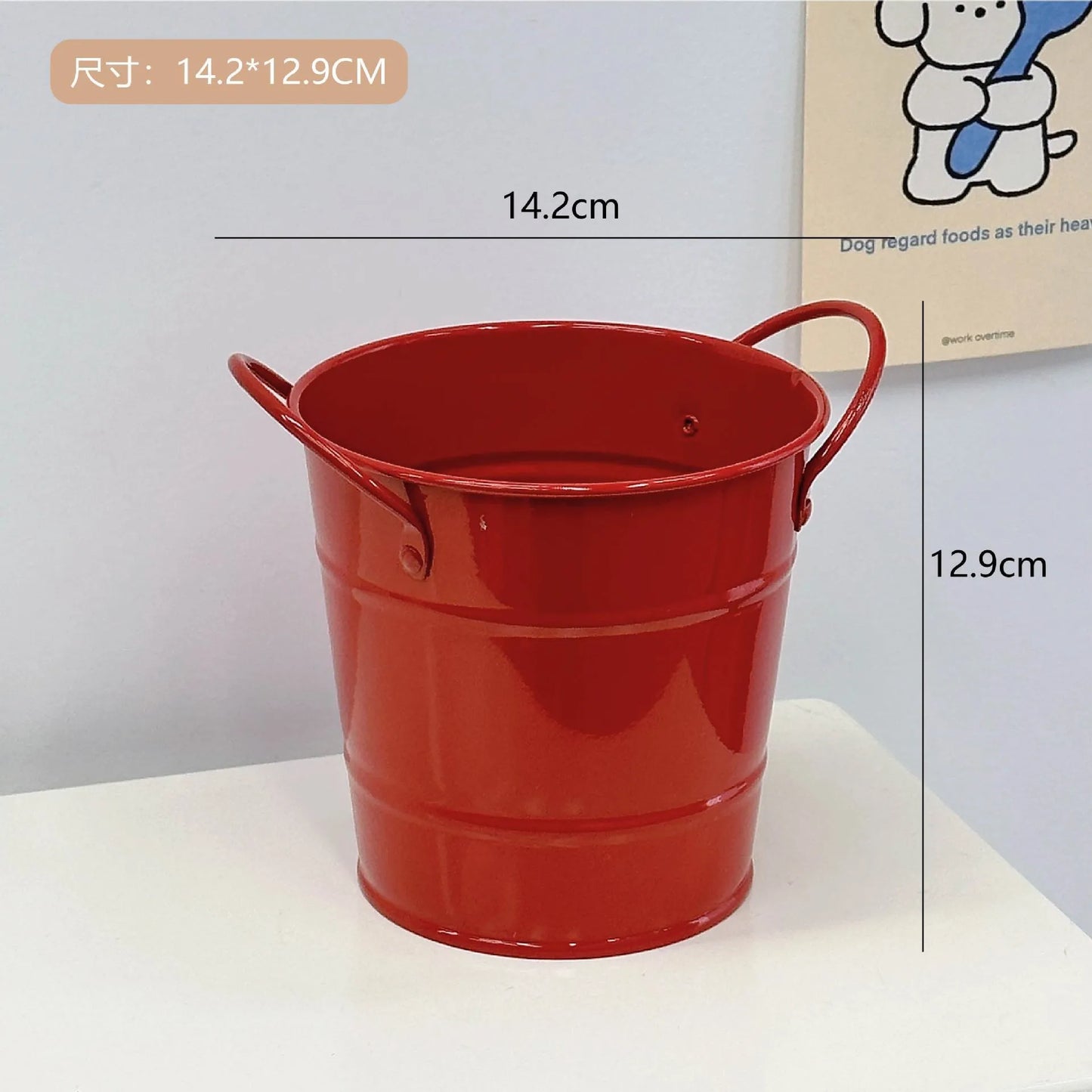 Round metal pen holder in multiple colours with 10cm diameter for student desk organisation