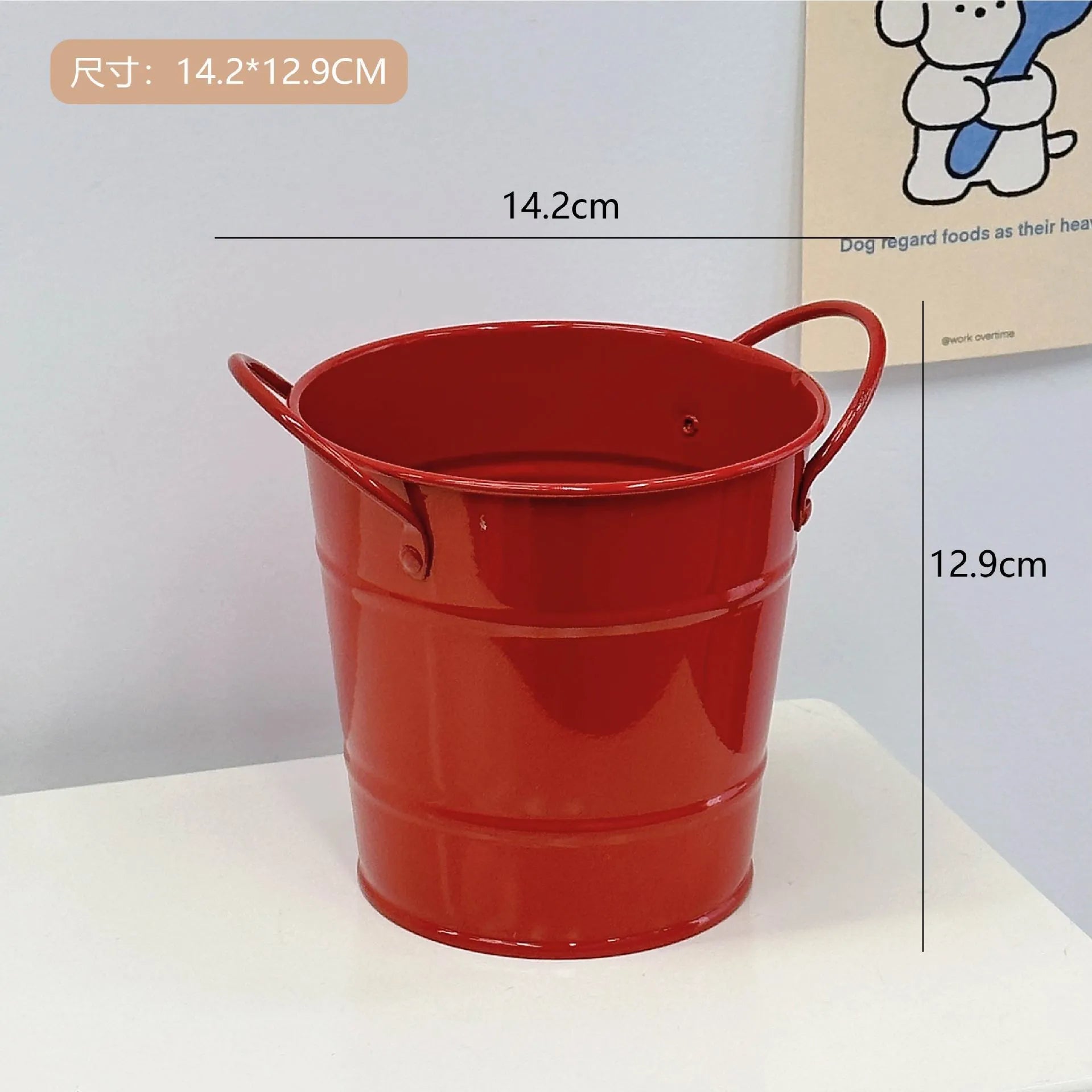 Round metal pen holder in multiple colours with 10cm diameter for student desk organisation