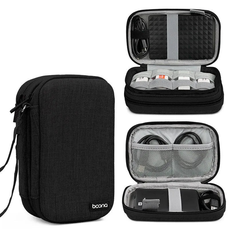2.5-inch mobile hard disk protective Oxford cloth cover in grey and black colour options
