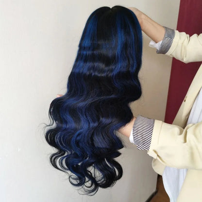 Real human hair lace front wig with 4x4 lace headgear showing natural hairline