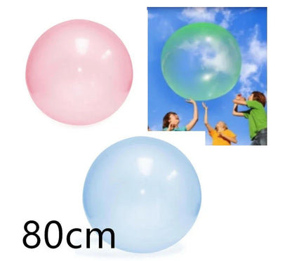 Colorful inflatable balls in various sizes, perfect for fun and entertainment at parties and outdoor events