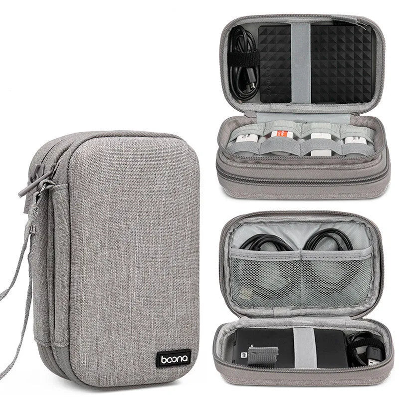 2.5-inch mobile hard disk protective Oxford cloth cover in grey and black colour options