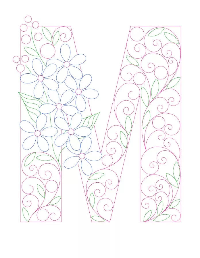 Paper Filigree Painting Kit - Letters for detailed art projects, includes A-Z templates