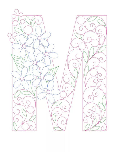 Paper Filigree Painting Kit - Letters for detailed art projects, includes A-Z templates