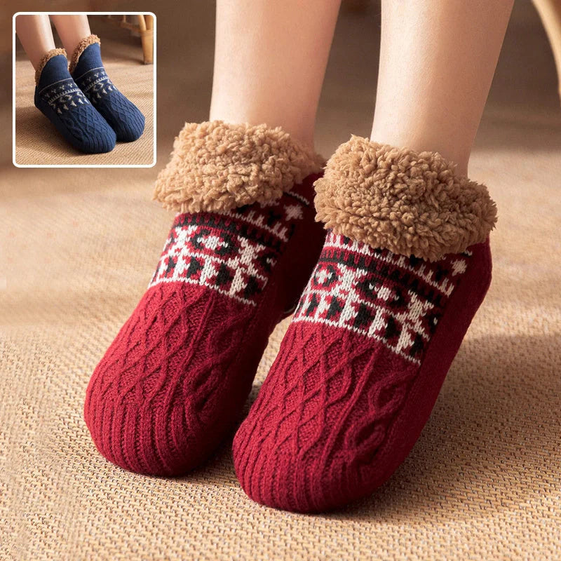 Warm Non-Slip Indoor Socks for Fall and Winter in various colors