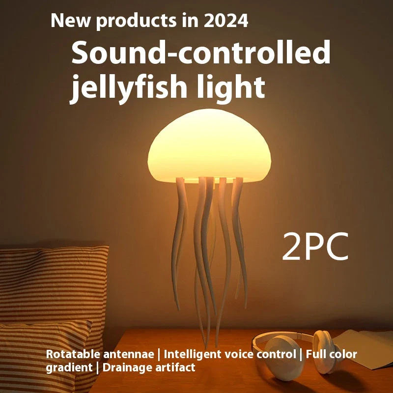 Jellyfish Mood Lamp with Adjustable Tentacles and Vibrant LED Lighting