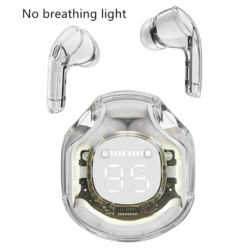Transparent Warehouse wireless Bluetooth headset in multiple colours with in-ear design and optional breathing light