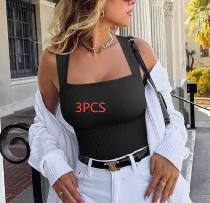 Sleeveless square neck jumpsuit in various colors for summer wear