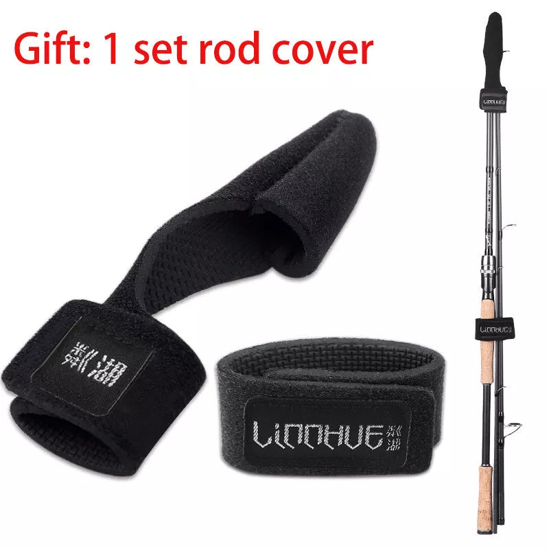 Adjustable carbon fishing rod with straight handle for freshwater fishing