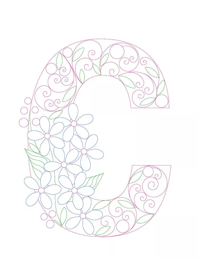 Paper Filigree Painting Kit - Letters for detailed art projects, includes A-Z templates