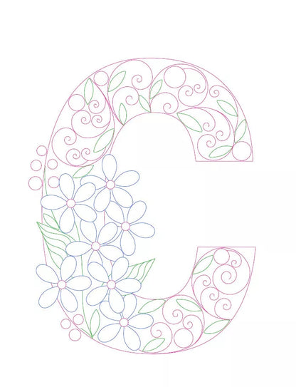 Paper Filigree Painting Kit - Letters for detailed art projects, includes A-Z templates