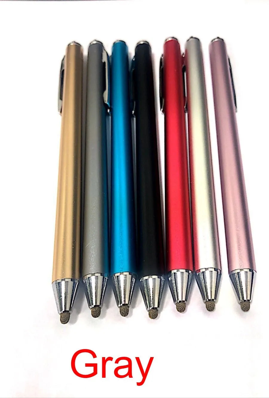 Metal stylus with fine tip for touch screen painting in seven colours including sky blue and gold