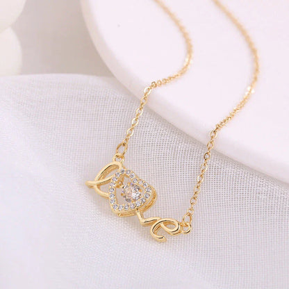 Elegant titanium steel necklace with a unique and fashionable design, perfect for Valentine's Day gift