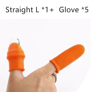 Ergonomic silicone blade protector for safe and efficient vegetable and fruit harvesting
