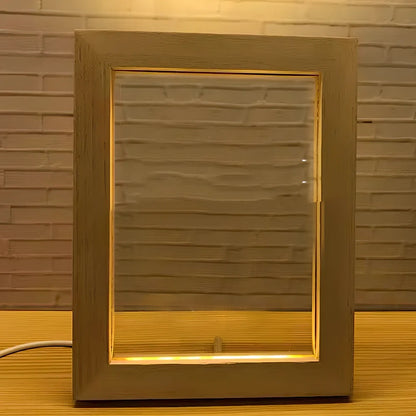 Custom avatar photo frame night light with 7-inch diameter and acrylic lampshade displaying personalised images