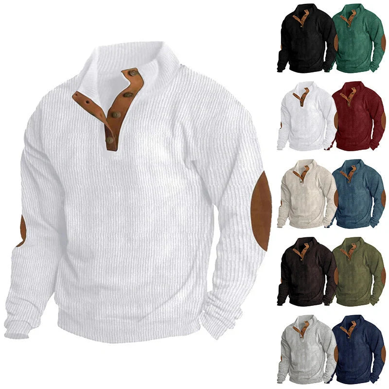 Comfy Corduroy Stand Collar Sweater in various colors for stylish and comfortable wear