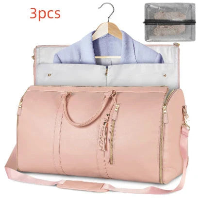 Spacious Travel Duffel Bag - Versatile Women's Handbag with Folding Suit Compartment in Multiple Color Options