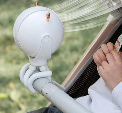 A compact, whisper-quiet USB desktop fan with a sleek, space-saving design for use in dorms, offices, and other small workspaces