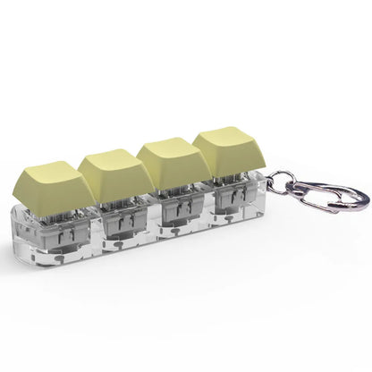 Four-key mechanical keyboard switch tester with transparent bottom shell and ABS plastic construction