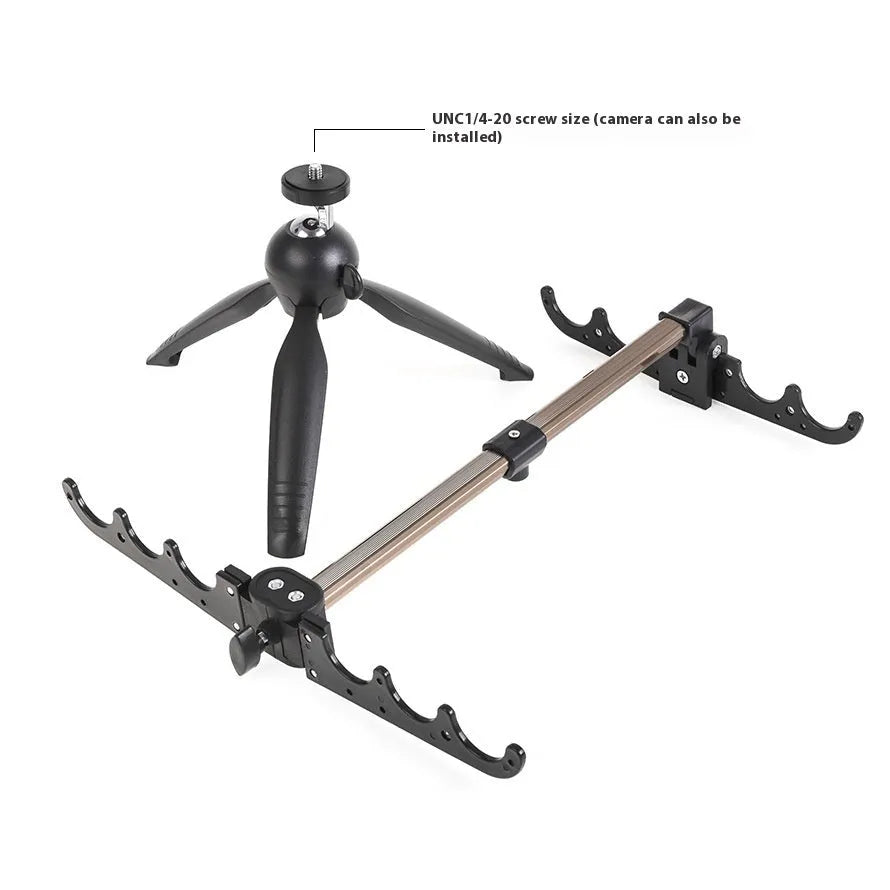 Aluminium alloy ice fishing triangle rod holder bracket with tripod legs for small fishing rods
