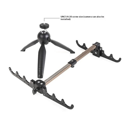 Aluminium alloy ice fishing triangle rod holder bracket with tripod legs for small fishing rods