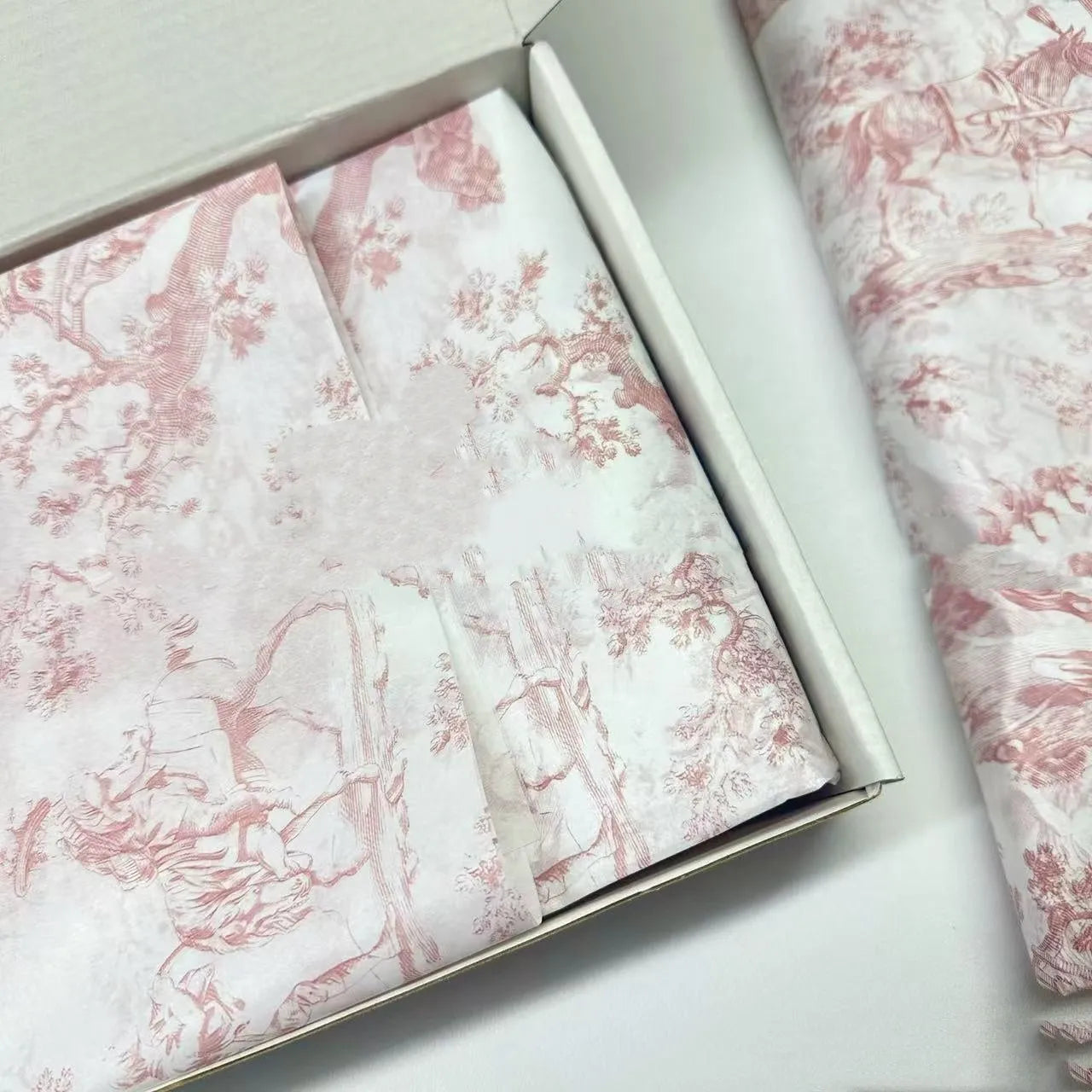 Single sheet of French MG tissue paper in a pink and purple blend, showing its large 50x70cm size.