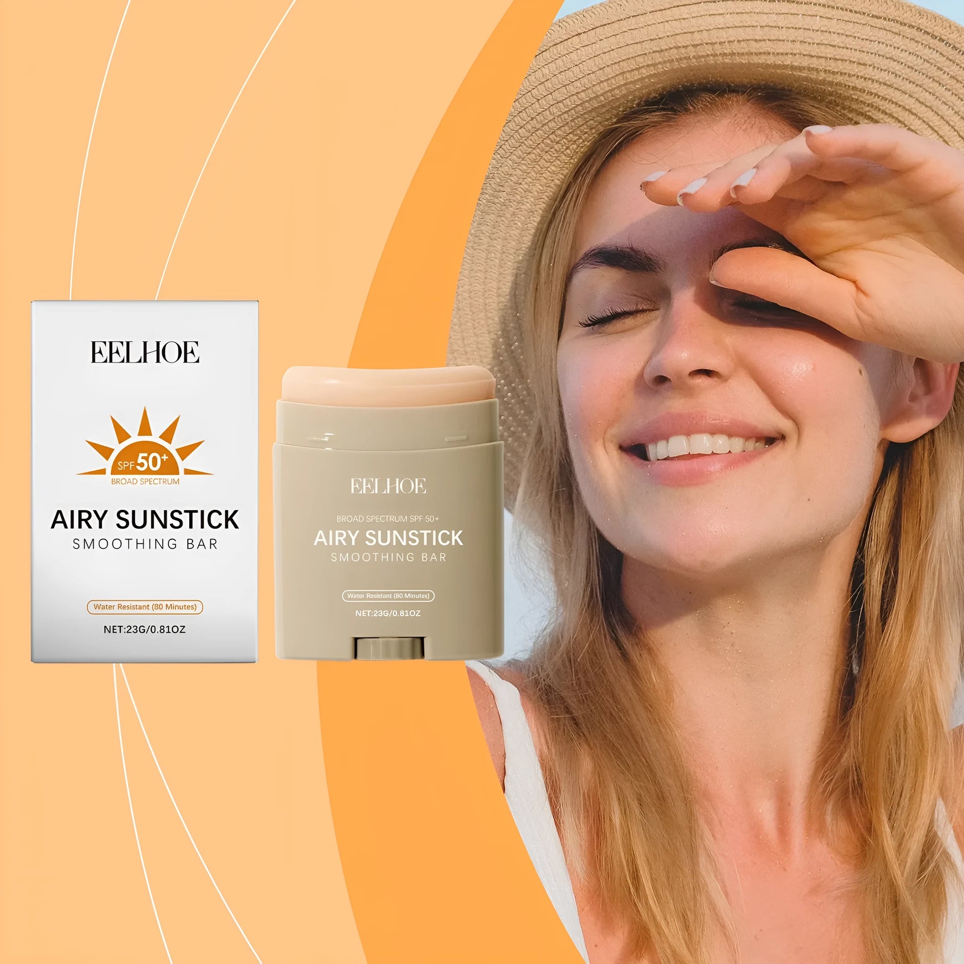 23g sunscreen stick with portable design and non-oily mineral-based formula