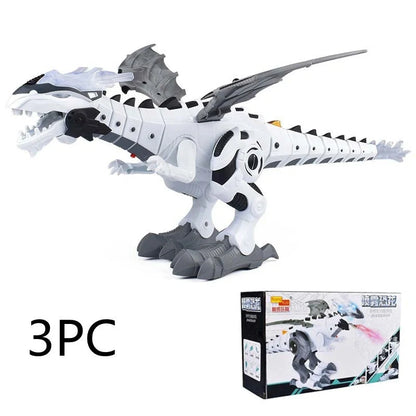 Intelligent Robot Toy Dinosaur with water spray feature in green and white colors