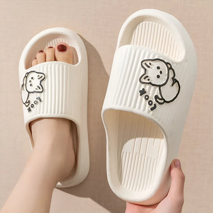 Women's cat design platform slippers in EVA material available in seven colours with non-slip sole