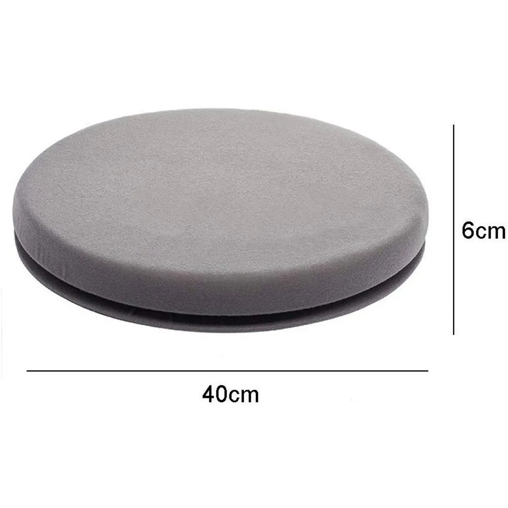 360-degree rotating car seat cushion with 6cm thick slow rebound sponge and non-slip base, 40cm diameter